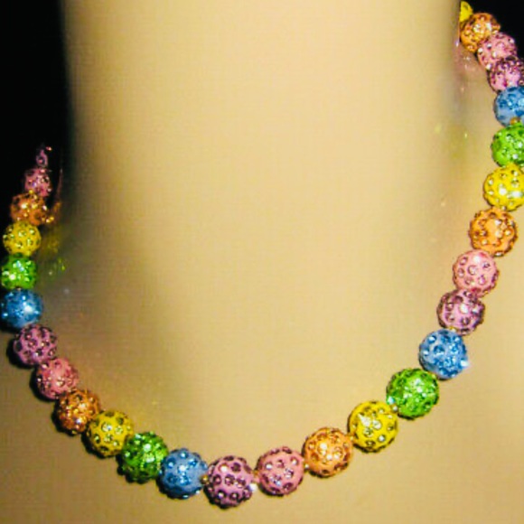 New Betsey Johnson Multicolor Fireball Collar - Picture 3 of 10